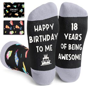 Zmart 18th Birthday Gifts Ideas for Boys - Socks for 18 Year Old Boys Girls, Young Adult Birthday Gifts