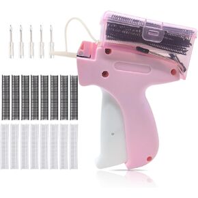 Stitchy Quick Clothing Fixer with Storage Box, with 6 Needles 2000 Pcs 5mm Micro Fasteners, Stitch Gun for Clothes,Quilt Hemming,Price Tag, Micro Sewing Gun, Pink