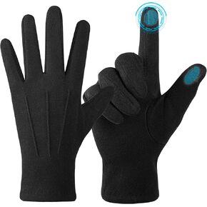 Winter Womens Cashmere Gloves With Finger Touchscreen Texting Wool Lined Outdoors Windproof Warm Gloves