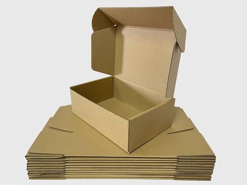 12x9x3 Inch Set of 18 Pack Brown Corrugated Shipping Boxes - Cardboard Boxes for Mailing, Packing and Literature Mailer Boxes, Small Business Mailing Boxes Bulk in Saudi Arabia