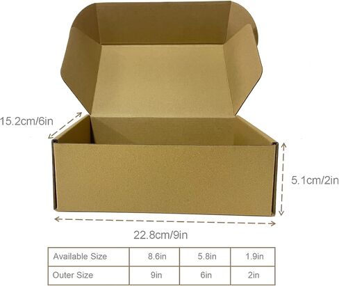 12x9x3 Inch Set of 18 Pack Brown Corrugated Shipping Boxes - Cardboard Boxes for Mailing, Packing and Literature Mailer Boxes, Small Business Mailing Boxes Bulk in Saudi Arabia