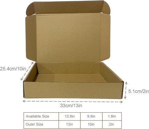 12x9x3 Inch Set of 18 Pack Brown Corrugated Shipping Boxes - Cardboard Boxes for Mailing, Packing and Literature Mailer Boxes, Small Business Mailing Boxes Bulk in Saudi Arabia