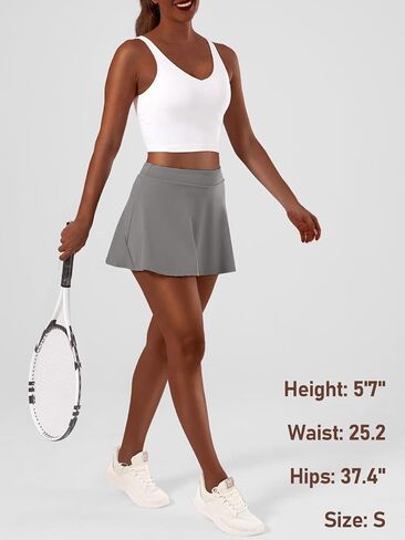 Women Tennis Skirt Pleated Tennis Skirt High Waist Golf Skort with Pocket for Athletic Running Pickleball Casual in Saudi Arabia