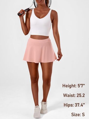 Women Tennis Skirt Pleated Tennis Skirt High Waist Golf Skort with Pocket for Athletic Running Pickleball Casual in Saudi Arabia