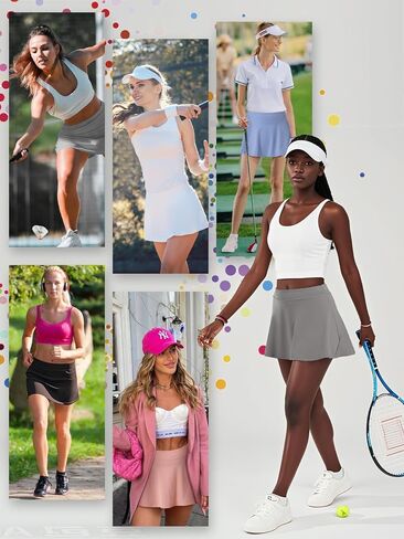 Women Tennis Skirt Pleated Tennis Skirt High Waist Golf Skort with Pocket for Athletic Running Pickleball Casual in Saudi Arabia