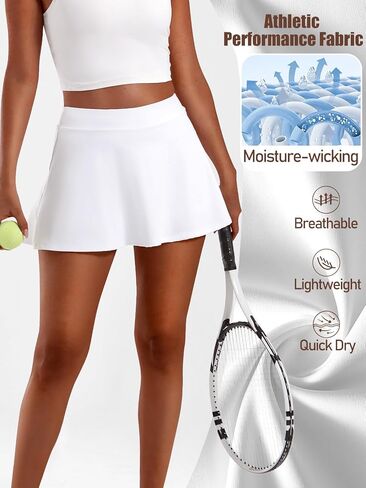 تنورة تنس نسائية مطوية، تنورة تنس عالية الخصر، تنورة جولف مع جيب للجري الرياضي، كرة البيسبول غير الرسمية in Kuwait