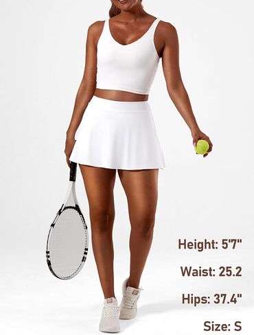تنورة تنس نسائية مطوية، تنورة تنس عالية الخصر، تنورة جولف مع جيب للجري الرياضي، كرة البيسبول غير الرسمية in Kuwait