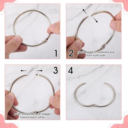 30 Pack Loose Leaf Binder Rings 3 Inch Binder Rings Metal Book Rings Heavy Duty Steel Office Book Rings for Paper Rings, Keychain Key Rings, Metal Rings for Index Cards for Home, School, and Office in Saudi Arabia