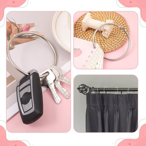 30 Pack Loose Leaf Binder Rings 3 Inch Binder Rings Metal Book Rings Heavy Duty Steel Office Book Rings for Paper Rings, Keychain Key Rings, Metal Rings for Index Cards for Home, School, and Office in Saudi Arabia