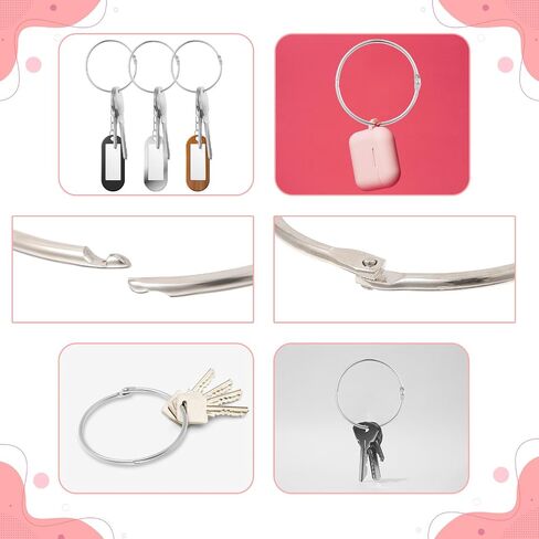30 Pack Loose Leaf Binder Rings 3 Inch Binder Rings Metal Book Rings Heavy Duty Steel Office Book Rings for Paper Rings, Keychain Key Rings, Metal Rings for Index Cards for Home, School, and Office in Saudi Arabia