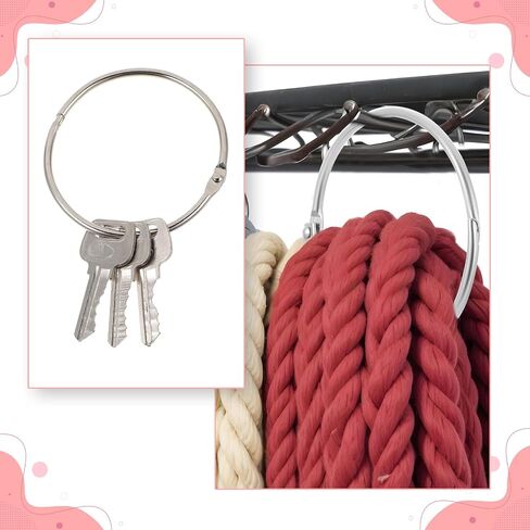 30 Pack Loose Leaf Binder Rings 3 Inch Binder Rings Metal Book Rings Heavy Duty Steel Office Book Rings for Paper Rings, Keychain Key Rings, Metal Rings for Index Cards for Home, School, and Office in Saudi Arabia