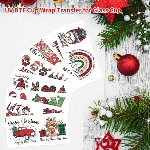 UV DTF Cup Wraps Sticker - 8 Sheet Bible Cup Wraps for 16 oz, Jesus UV DTF Transfer Sticker, Sunflower Wreath Cross Design, Creative Christian Festival Decoration in Saudi Arabia
