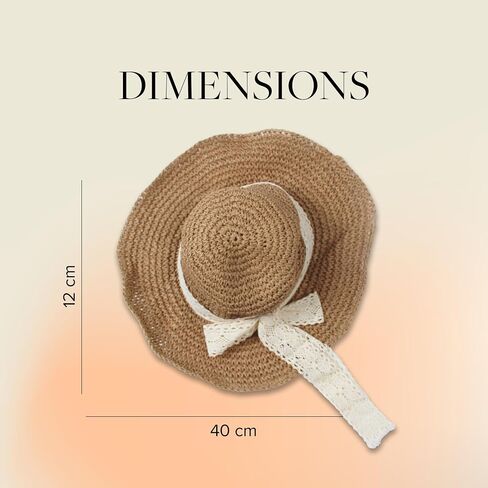 Straw Hat - 100% Straw, Wide Brim, UV UPF 50+ Protection Sun Hats for Women - Lightweight Sun Hat for Beach & Summer in Saudi Arabia