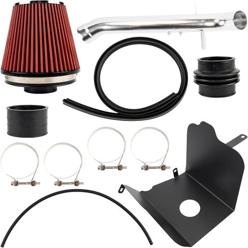 PHILTOP Cold Air Intake Red Tube + Heat Shield Compatible With Toyota Tacoma 2005-2023 2.7L, Red in Saudi Arabia