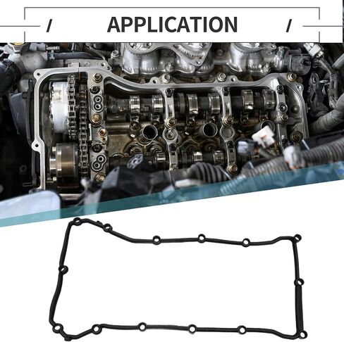 Motoforti Valve Cover Gasket, Cylinder Head Valve Seal Gasket, for Dodge Journey 2.4L 2009-2020 for Dodge Avenger 2.4L 2008-2014, Rubber, No.04884762AA, Black, Rocker Cover Gasket in Saudi Arabia
