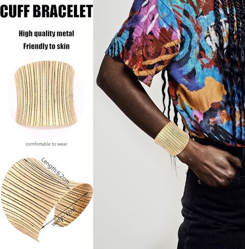 SONNYX 2 جهاز كمبيوتر شخصى الكفة الإسورة أساور للنساء خمر العرقية واسعة مفتوحة مكتنزة الذهب والفضة المعصم الكفة الاعوجاج أساور لتأثيري أو الرقص الشرقي in Kuwait