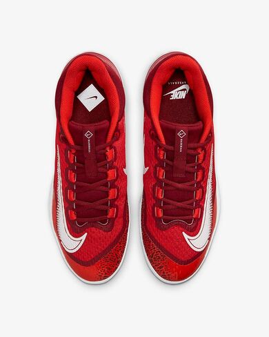 Nike Men's Alpha Huarache Elite 4 Baseball Metal Baseball Cleats Shoes DJ6521, Red/White 2.51 M US, 12.5 in Saudi Arabia