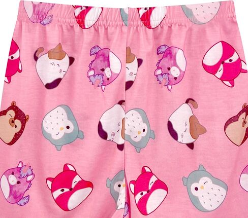 Squishmallows Girls Pajama Set - 2 Piece Cozy Girls Pjs with Button Down Short Sleeve & Shorts For Kids - Official Product in Saudi Arabia