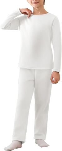 rrhss Boys Fleece Pajama Sets Kids Solid Long Sleeve Sleepwear Pjs 5-14 Years in Saudi Arabia