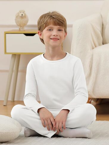 rrhss Boys Fleece Pajama Sets Kids Solid Long Sleeve Sleepwear Pjs 5-14 Years in Saudi Arabia