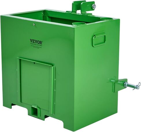 VEVOR Ballast Box 3 Point Category 1 Tractor 800lbs Capacity, Standard 2'' Hitch Receiver, with 5cu.ft Volume, Heavy-Duty Steel, Red in Saudi Arabia