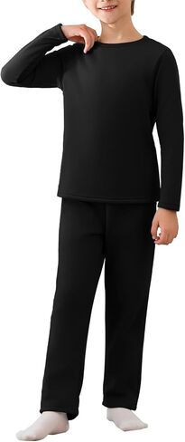 rrhss Boys Fleece Pajama Sets Kids Solid Long Sleeve Sleepwear Pjs 5-14 Years in Saudi Arabia