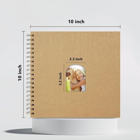 Scrapbook 10x10 Inch DIY Photo Album 20 Sheets Memory Book Khaki in Saudi Arabia