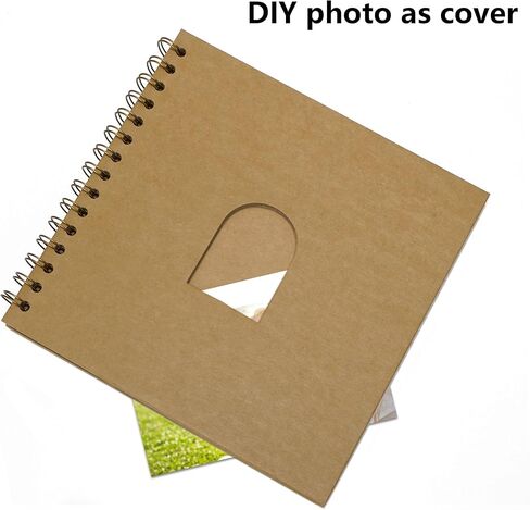 Scrapbook 10x10 Inch DIY Photo Album 20 Sheets Memory Book Khaki in Saudi Arabia