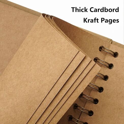Scrapbook 10x10 Inch DIY Photo Album 20 Sheets Memory Book Khaki in Saudi Arabia