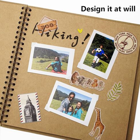 Scrapbook 10x10 Inch DIY Photo Album 20 Sheets Memory Book Khaki in Saudi Arabia