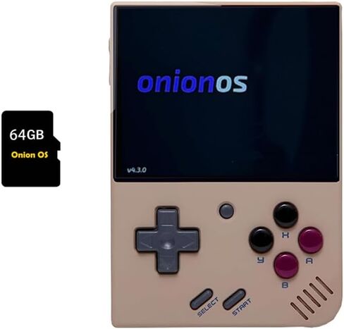 Marryoo MIYOO Mini Plus Onion OS 64GB TF Card Preinstalled Retro Portable Handheld 3.5inches IPS Screen Game Console Miyoo Mini+ Console Compatible with OnionOS System (Gray 64GB) in Saudi Arabia