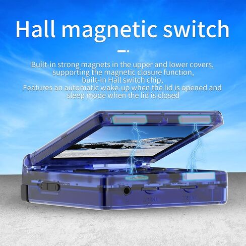 وحدة تحكم ألعاب RG35XXSP Flip Retro، شاشة IPS 3.5 بوصة 640 × 480، بطاقة TF مدمجة سعة 64 جيجابايت، مع بطارية 3300 مللي أمبير في الساعة بنظام Linux وحدة تحكم ألعاب كلاسيكية، تدعم HD ووحدة تحكم ألعاب غير رسمية لإخراج التلفزيون (أزرق) in Saudi Arabia
