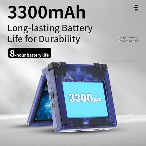 وحدة تحكم ألعاب RG35XXSP Flip Retro، شاشة IPS 3.5 بوصة 640 × 480، بطاقة TF مدمجة سعة 64 جيجابايت، مع بطارية 3300 مللي أمبير في الساعة بنظام Linux وحدة تحكم ألعاب كلاسيكية، تدعم HD ووحدة تحكم ألعاب غير رسمية لإخراج التلفزيون (أزرق) in Saudi Arabia