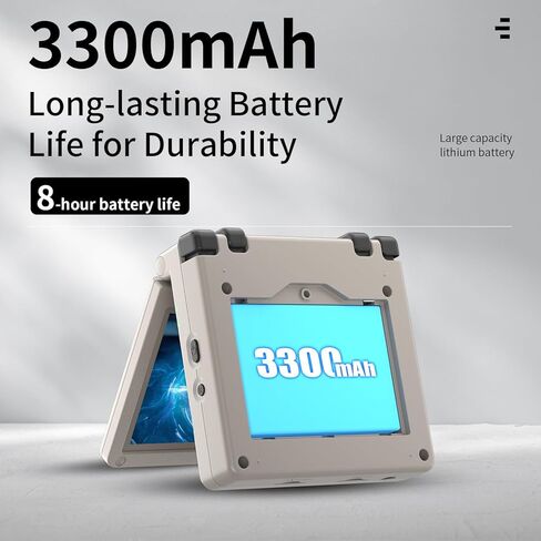 RG35XXSP Flip Retro Game Console,3.5 Inch IPS Screen 640x480,Built-in 64GB TF Card,with 3300mAh Battery Linux System Classic Game Console,Support HD and TV Output Casual Game Console(Blue) in Kuwait