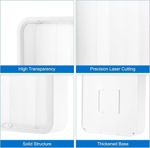 حافظة عرض أكريليك خضراء أفوكادو من MECCANIXITY، مقاس 12 × 12 × 3 بوصة، صندوق تخزين الدمى المثبت على الحائط، صندوق تخزين منظم مقاوم للغبار للمقتنيات in Saudi Arabia