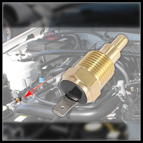 Universal Automotive Radiator Engine Cooling Fan Temperature Thermo Sensor Switch 3/8" NPT 160 Degree on 145 Degree Off Replacement Durable Material in Saudi Arabia