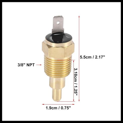 Universal Automotive Radiator Engine Cooling Fan Temperature Thermo Sensor Switch 3/8" NPT 160 Degree on 145 Degree Off Replacement Durable Material in Saudi Arabia