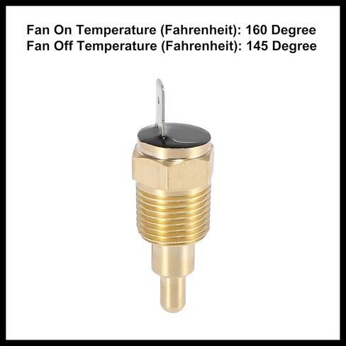 Universal Automotive Radiator Engine Cooling Fan Temperature Thermo Sensor Switch 3/8" NPT 160 Degree on 145 Degree Off Replacement Durable Material in Saudi Arabia