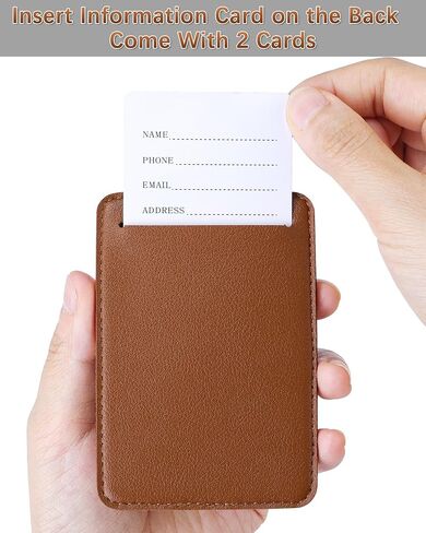 Teskyer Leather Luggage Tags for Suitcases, TSA Approved Luggage Tag with Privacy Protect Flap Cover, 2 Pack, Brown in Saudi Arabia