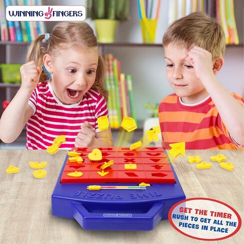 Winning Fingers Shape Toy Puzzle Game – Pop Up Board Game with Shape Puzzles - Two Players Concentration Games Puzzle Board Matching Game - Educational Toy for Kids 3 Years and Older in Saudi Arabia