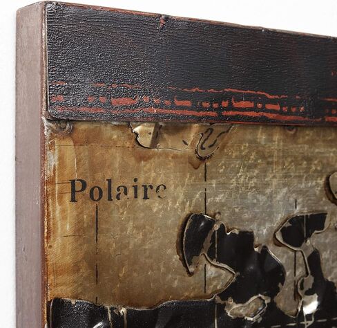 Empire Art Direct Metal, Hand Painted Primo Mixed Media Iron Sculpture, Decor,Ready to Hang,Living Room, Bedroom ＆ Office 3D Wall Art, 48 in. x 2.0 in. x 32 in, World Map 1 in Kuwait