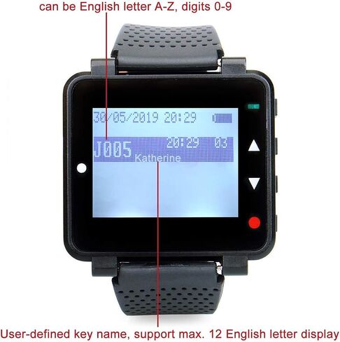Retekess T128 Caregiver Pager,Life Alert Watch,Medical Alert System,Alert Vibration,656 ft,2 SOS Call Buttons for Elderly,Patient,Disabled in Saudi Arabia