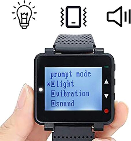 Retekess T128 Caregiver Pager، نظام بيجر للمطاعم، نظام تنبيه النادل الممرض، عرض وقت الاتصال، 2 جهاز استقبال لساعة المعصم، 15 زر اتصال للمطعم، البار، المستشفى، المقهى in Kuwait