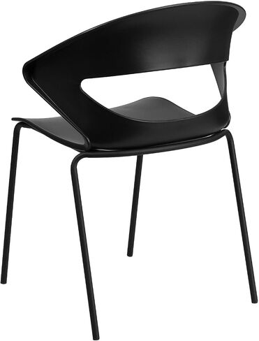 مجموعة من 5 قطع من Flash Furniture من سلسلة HERCULES بوزن 440 رطلًا، كرسي مكدس باللون الأسود in Saudi Arabia