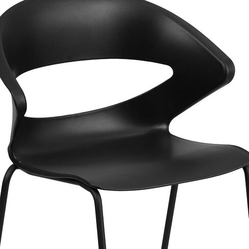 مجموعة من 5 قطع من Flash Furniture من سلسلة HERCULES بوزن 440 رطلًا، كرسي مكدس باللون الأسود in Saudi Arabia