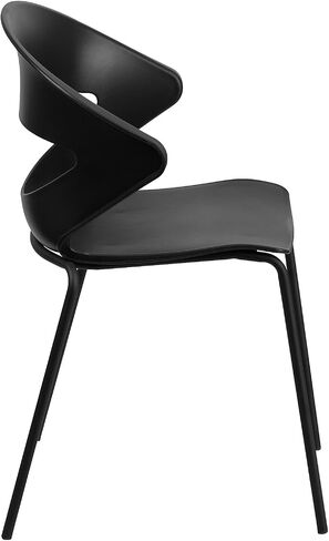 مجموعة من 5 قطع من Flash Furniture من سلسلة HERCULES بوزن 440 رطلًا، كرسي مكدس باللون الأسود in Saudi Arabia