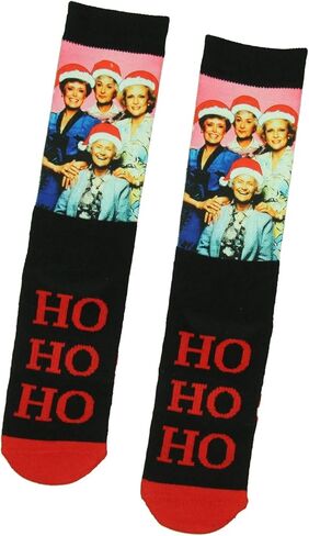 The Golden Girls Socks Christmas HolidayDorothy Blanche Rose Sophia Santa Clause Hats Sublimated Crew Socks 1 Pair in Saudi Arabia