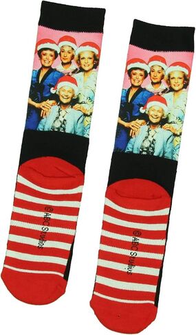 The Golden Girls Socks Christmas HolidayDorothy Blanche Rose Sophia Santa Clause Hats Sublimated Crew Socks 1 Pair in Saudi Arabia