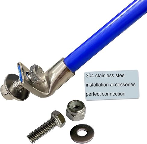 مجموعة أدوات تحديد شفرة محراث الثلج باللون الأزرق مقاس 20 بوصة 90 درجة 304 قاعدة ثني من الفولاذ المقاوم للصدأ رؤية عالية لا تصدأ أبدًا ولا تنكسر أبدًا، سهلة التركيب تناسب معظم محراث الثلج in Kuwait