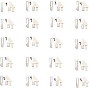 Nylon Control Horn, 20 Pieces Four-Hole Remote Control Rudder Angle with u-Clips and Screws. be Used for rc Airplane Parts Control Horns Such as Rudder and aileron.